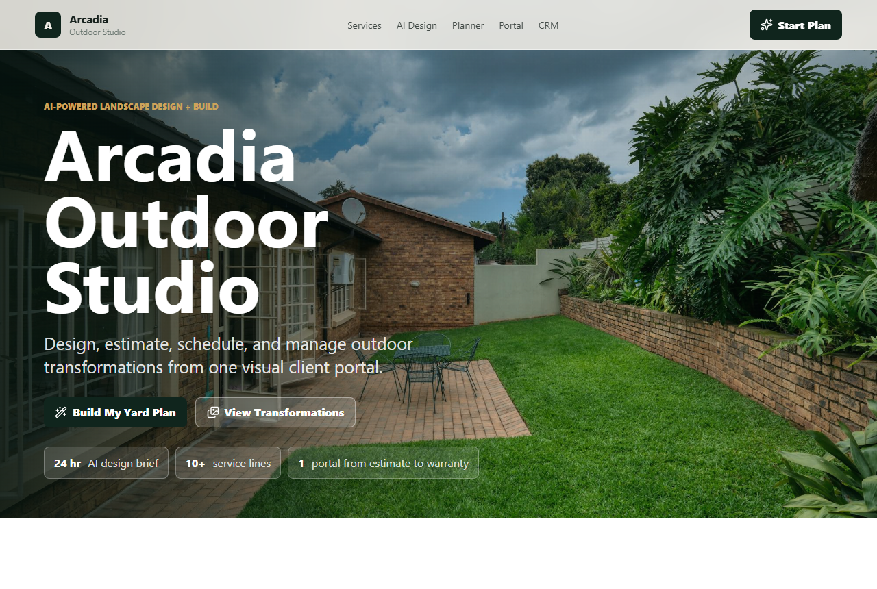 Lawncare and landscaping template preview